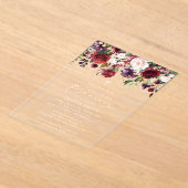 Red Flowers, Pink Flowers, First Holy Communion Acryl Uitnodigingen (Laagn)