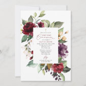 Red Flowers, Pink Flowers, First Holy Communion Kaart (Voorkant)