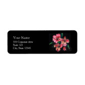 Red Flowers Return Address Labels (Voorkant)