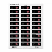 Red Flowers Return Address Labels (Full Sheet)