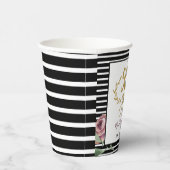 Red Flowers Roos 50th Jubileum Gold Glitter Papieren Bekers (Rechts)