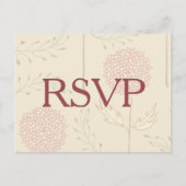 Red Flowers RSVP Uitnodiging Briefkaart (Voorkant)