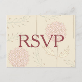 Red Flowers RSVP Uitnodiging Briefkaart