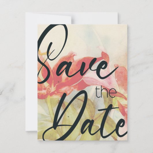 Red Flowers Sla de datum Sjabloon op (Voorkant)