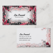 Red flowers-visitekaartje visitekaartje (Voorkant / Achterkant)