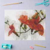 Red Flowers Waterverf Art Decoupage Tissue Paper Tissuepapier (Craft)
