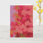 Red Flowers Waterverf Wenskaart Kaart (Gele Bloem)