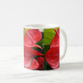 Red Flowers White Coffee Mok (Voorkant rechts)