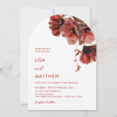 Red Flowers White Kaart (Voorkant)