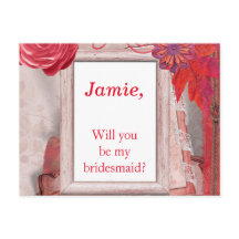  Red Flowers Wil je mijn bruidsmeisje zijn?