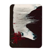 Red Flowers (witte paarse bloemen) Magneet (Verticaal)