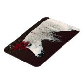 Red Flowers (witte paarse bloemen) Magneet (Linkerzijde)