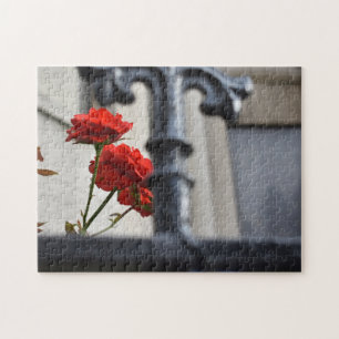 Red Flowers woedde Iron New York City fotografie Legpuzzel