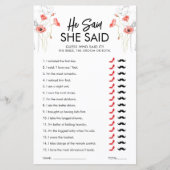 Red Flowers zei dat ze het spel zei |  (Voorkant)