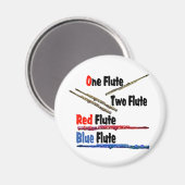 Red Flute Blue Flute Magneet (Voorkant / Achterkant)