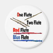 Red Flute Blue Flute Magneet (Voorkant)