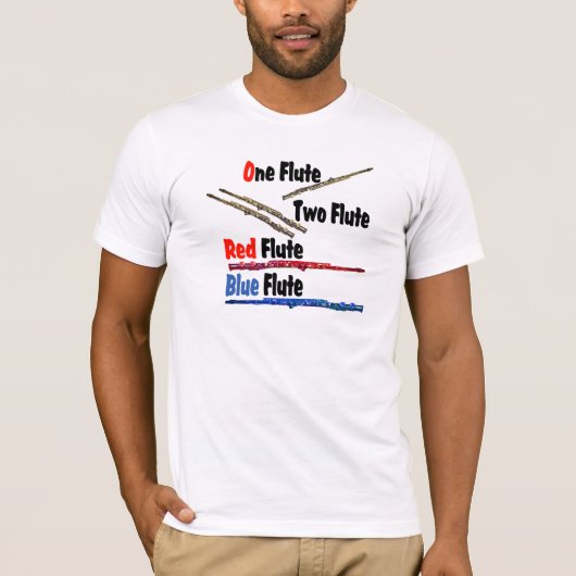 Red Flute Blue Flute T-shirt (Voorkant)