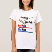 Red Flute Blue Flute T-shirt (Voorkant)