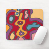 Red Flutterfly Mousepad Muismat (Met muis)
