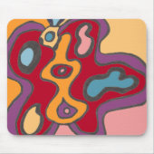Red Flutterfly Mousepad Muismat (Voorkant)