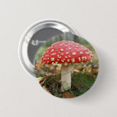 Red Fly Agaric Button (Voorkant /achterkant)
