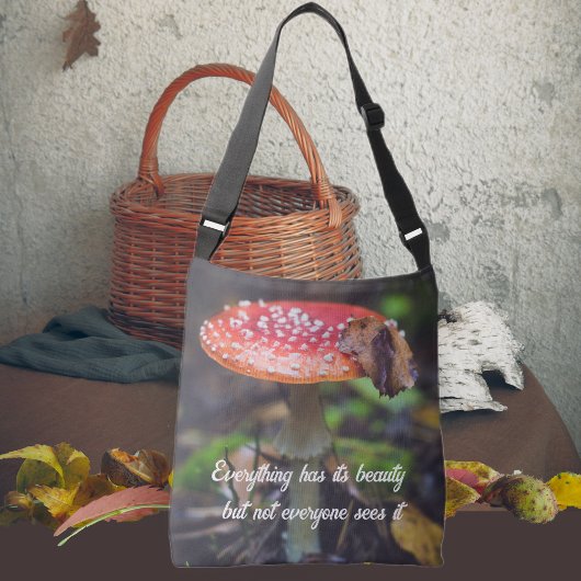 Red Fly Agaric Paddestoel in het bos Crossbody Tas