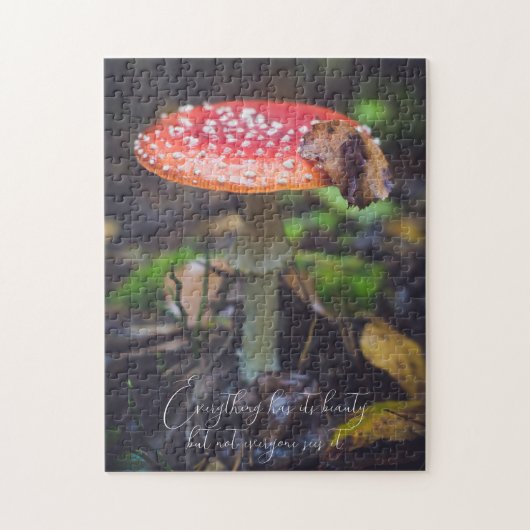 Red Fly Agaric Paddestoel in het bos Legpuzzel (Verticaal)