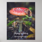 Red Fly Agaric Paddestoel in het bos Poster (Voorkant)