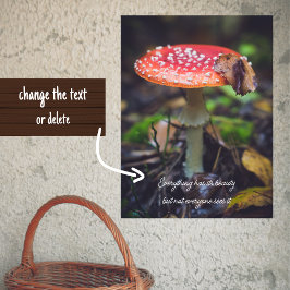 Red Fly Agaric Paddestoel in het bos Poster