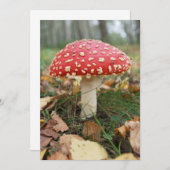 Red Fly Agaric uitnodiging (Voorkant / Achterkant)