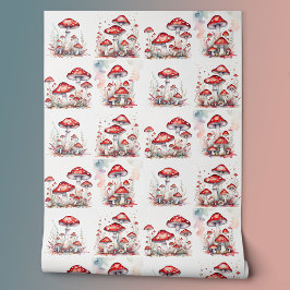 Red Fly Agarische Paddenstoelen Behang