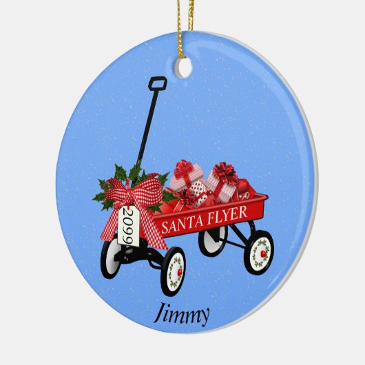 Red Flyer Wagon keramisch keramisch keramiekpleist Keramisch Ornament (Links)