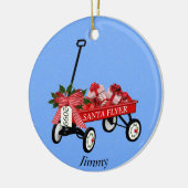 Red Flyer Wagon keramisch keramisch keramiekpleist Ornament (Links)