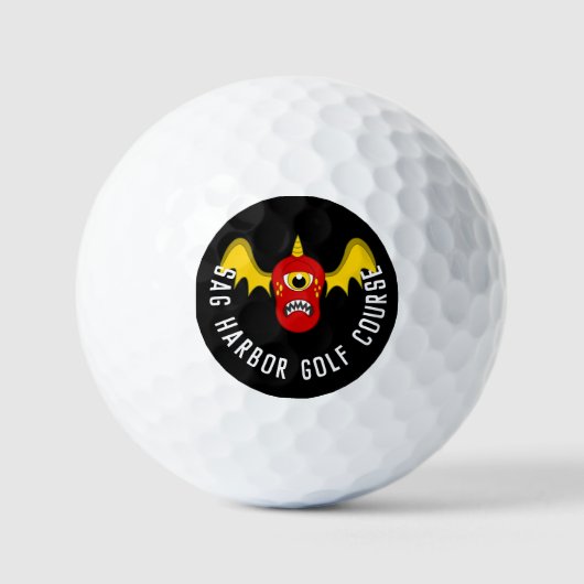 Red Flying Bat Holloween Gepersonaliseerd Golfbal Golfballen (Voorkant)