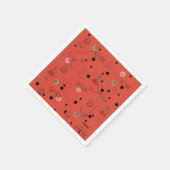 Red Flying Ladybug Pattern Baby Shower Napkins Servet (Hoek)