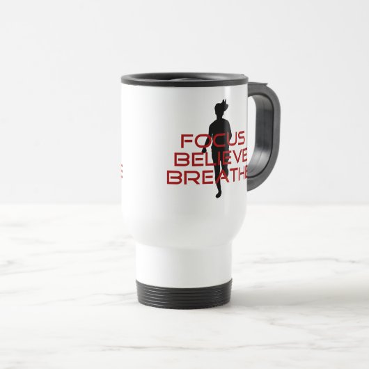 Red Focus Believe Breathe Reisbeker (Voorkant rechts)