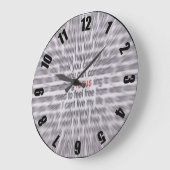 Red Focus Gepersonaliseerd Designer Clock Grote Klok (Hoek)