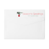 Red Folie Ornament Tree Branch Holiday Theme Moder (Achterkant)