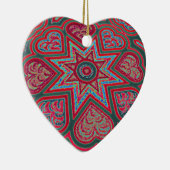 Red Folk Art hoort Ornament (Rechts)