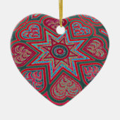 Red Folk Art hoort Ornament (Voorkant)