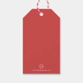 Red Folk kerstkheer Cadeaulabel (Achterkant)