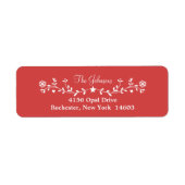 Red Folk kerstkheer Etiket (Voorkant)