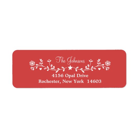 Red Folk kerstkheer Etiket (Voorkant)