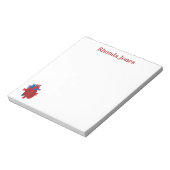 Red Font Heart Disease Awareness Notitieblok (Linkerzijde)