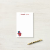 Red Font Heart Disease Awareness Post-it® Notes (Op bureau)