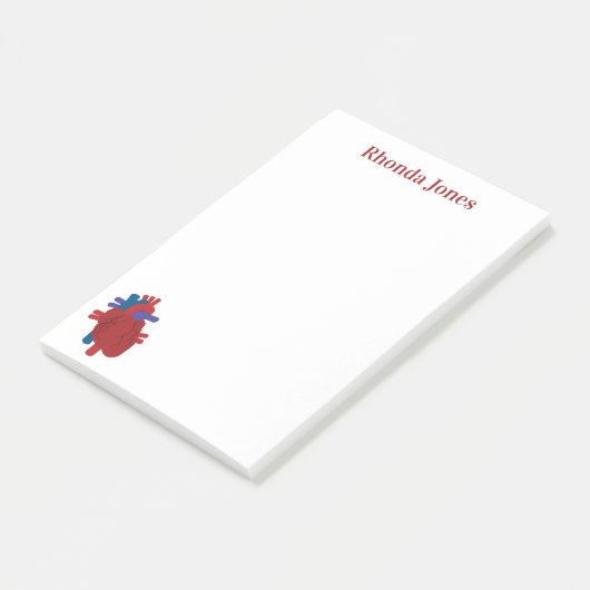 Red Font Heart Disease Awareness Post-it® Notes (Schuin)