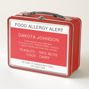 Red Food Allergy Alert