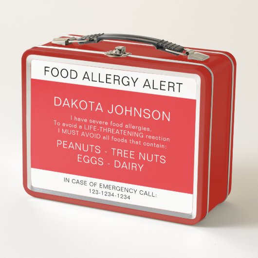 Red Food Allergy Alert (Voorkant)