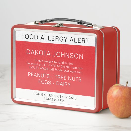 Red Food Allergy Alert (In situ)