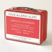 Red Food Allergy Alert (Achterkant)
